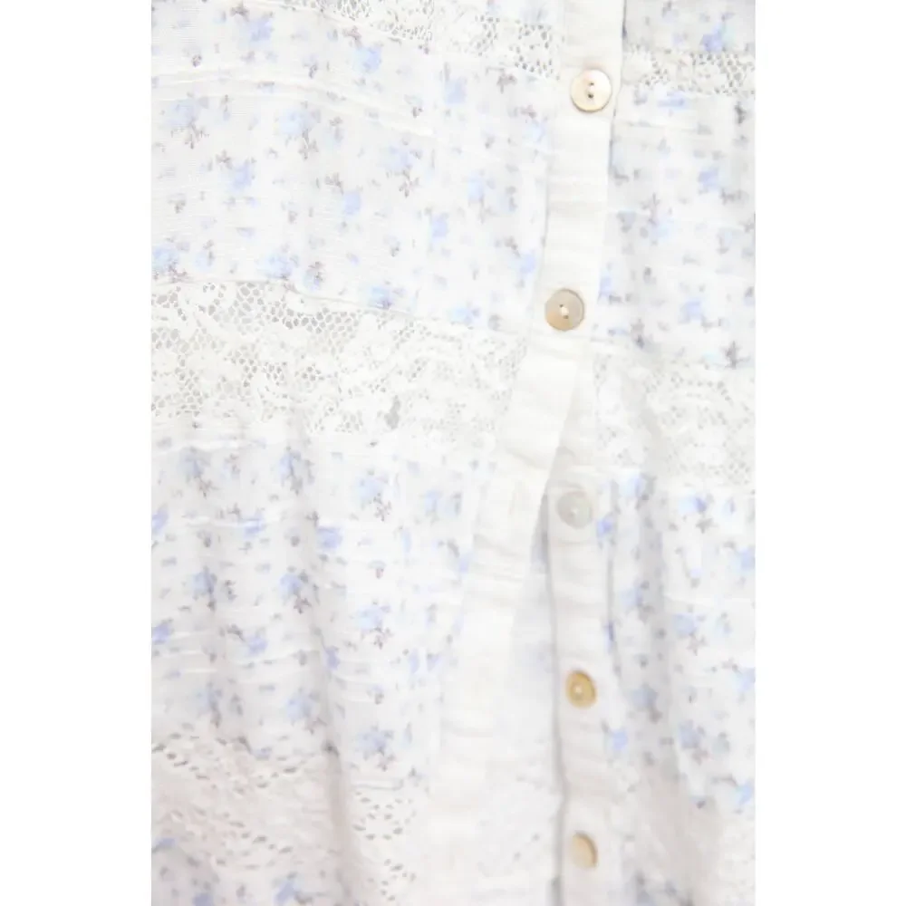 LoveShackFancy Tamsin Dress - Blue Floral, Size 0 - Picture 8 of 8